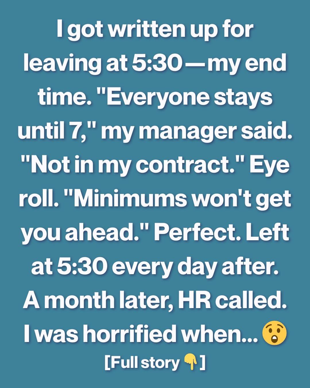 I Refuse to Stay Late at Work—HR’s Response Sh0cked Everyone